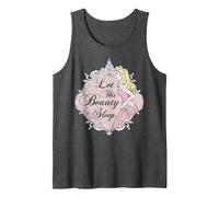 Disney Sleeping Beauty Aurora Let Me Sleep Camiseta sin Mangas, Hombre, Jaspeado Oscuro, S