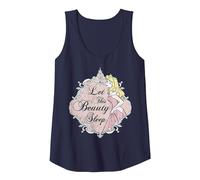 Disney Sleeping Beauty Aurora Let Me Sleep Camiseta sin Mangas, Mujer, Azul Marino, M