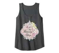 Disney Sleeping Beauty Aurora Let Me Sleep Camiseta sin Mangas, Mujer, Jaspeado Oscuro, L