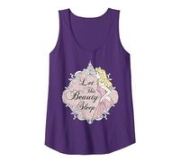 Disney Sleeping Beauty Aurora Let Me Sleep Camiseta sin Mangas, Mujer, Morado, XL