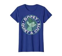Disney Snow White Dopey Quiet & Cute Graphic Camiseta Camiseta, Mujer, Azul Real, S