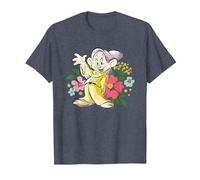 Disney Snow White Greetings From Dopey Camiseta, Hombre, Azul Jaspeado, S