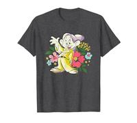 Disney Snow White Greetings From Dopey Camiseta, Hombre, Jaspeado Oscuro, S