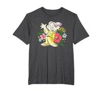 Disney Snow White Greetings From Dopey Camiseta, Hombre tallas grandes, Jaspeado Oscuro, 4X Alto