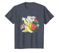 Disney Snow White Greetings From Dopey Camiseta, Niños, Azul Jaspeado, 12 años