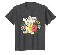 Disney Snow White Greetings From Dopey Camiseta, Niños, Jaspeado Oscuro, 4 años