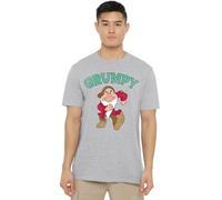 Disney Snow White & The 7 Dwarfs Father's Day Grumpy Dad T Shirt, Heather Grey Camiseta, Gris, 5XL Unisex Adulto