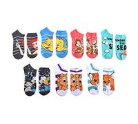 Disney Socks Calcetines No Show, Blanco 80 (7 Pack De 7), Talla única (Pack de 7) para Mujer