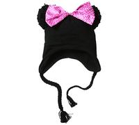 Disney Sombrero con lazo de Minnie Mouse para niñas grandes, Negro, One Size