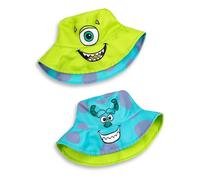 Disney Sombrero de Pescador Reversible de Monsters Inc | Verde con Mike Wazowski y Azul con diseño de Personajes Sulley | Sombrero Ligero Unisex | Mercancía de Monsters Inc