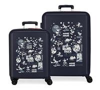 Disney 100 Special Shine Mickey Comic Juego de maletas Azul 55/70 cms Rígida ABS Cierre TSA integrado 119L 6