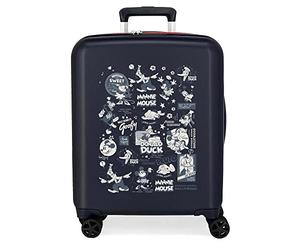 Disney Special Shine Mickey Comic Maleta de Cabina Azul 40x55x20 cms Rígida ABS Cierre TSA Integrado 38