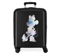 Disney Special Shine Mickey Silver Maleta de Cabina Negro 40x55x20 cms Rígida ABS Cierre TSA Integrado 38