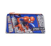 Disney Spider-Man - Estuche Escolar con múltiples Compartimentos y Cierre de Cremallera para niños, Blue, Spider-Man