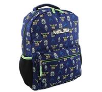 Disney Star Wars Mandalorian Baby Yoda - Mochila escolar de 16 pulgadas para niño y niña, azul/verde, Talla única, Star Wars Mandalorian Baby Yoda - Mochila escolar de 16 pulgadas
