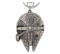 Disney- Star Wars Millennium Falcon Pewter Key Ring Llavero, Dibujo Animado, Color Plata, tamaño (Monogram 28166)