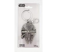 Disney- Star Wars Millennium Falcon Pewter Key Ring Llavero, Dibujo Animado, Color Plata, tamaño (Monogram 28166)