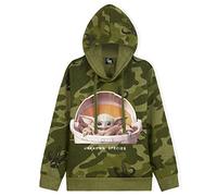 Disney Star Wars Sudadera Niño, Baby Yoda Sudaderas Niño Camuflaje con Capucha, Ropa Niño 100% Algodon, Regalos para Niños y Adolescentes Edad 7-15 Años (Verde, 13-14 Años)