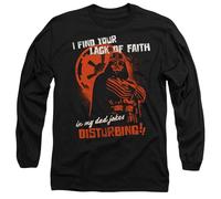 Disney Star Wars Vader Dad Jokes Disturbing Long Sleeve T Shirt, Black Camiseta, Negro, L Unisex Adulto