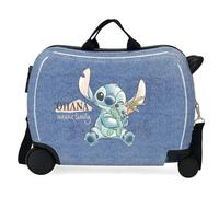 Disney Stich Dance it out Maleta Infantil Azul 50x38x20 cms Rígida ABS Cierre de combinación Lateral 34L 1,8 kgs 2 Ruedas Equipaje Mano