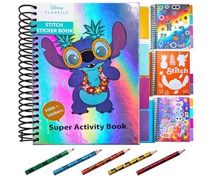 Disney Stitch Album Scrapbooking para Niñas, kit Papeleria Niña +1000 Manualidades, Pegatinas, Set Materiales Regalos