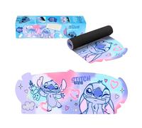 Disney Stitch Alfombrilla de Ratón Niñas, Protector Escritorio, Base Antideslizante, Videojuegos Gamers Alfombra Escritorio Grande