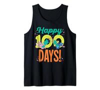 Disney Stitch & Angel Happy 100 Days of School 100th Day Camiseta sin Mangas