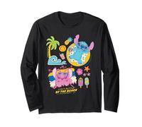Disney Stitch & Angel Life's Better by the Beach Summer Trip Manga Larga