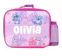 Disney Stitch & Angel - Lonchera infantil personalizada, bolsa de aperitivos aislada para niñas, color rosa