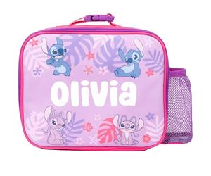 Disney Stitch & Angel - Lonchera infantil personalizada, bolsa de aperitivos aislada para niñas, color rosa