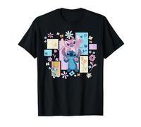 Disney Stitch & Angel Spring Easter Friendly Flower Faces Camiseta