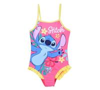 Disney Stitch Bañador para Niña, Diseño Floral Bañador de una Pieza, Natación Infantil, Talla 3 Años | Rosa