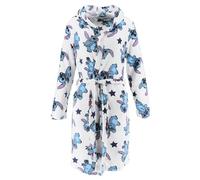 Disney Stitch Bata para Mujer, Suave Batin de Estar por Casa, Batin de Casa Polar Terciopelo, Regalo para Mujer y Adolescentes | Talla L | Blanco