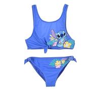Disney Stitch Bikini para Niña, Bañador de Dos Piezas, Natación Infantil y Adolescenter, Talla 16 Años | Azul