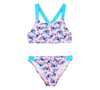 Disney Stitch Bikini para Niña, Bañador de Dos Piezas Verano Infantil Adolescentes, Tallas 6 a 12 Años (FR/ES, Edad, 12 años, Regular, Rosa)