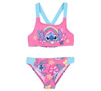 Disney Stitch Bikini para Niña, Diseño Tropical Bañador de Dos Piezas, Natación Infantil, Talla 3 Años | Rosa