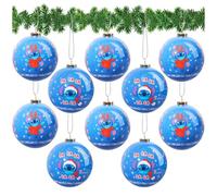 Disney Stitch Bolas de Navidad, Accesorios Arbol de Navidad, Pack de 10