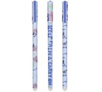 DISNEY Stitch Bolígrafo borrable con goma - gel, tinta azul, borrable, para oficina y escuela, 3 unidades