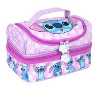 Disney Stitch - Bolsa de almuerzo con múltiples compartimentos para niños, con aislamiento térmico, doble piso, para niñas