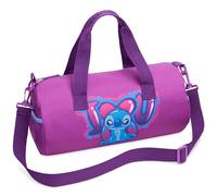 Disney Stitch Bolsa Deporte Niño Niña 39.5×19.5cm, Bolsa de Viaje con Correa Ajustable, Deporte, Colegio, Regalos para Niños (Púrpura Stitch)