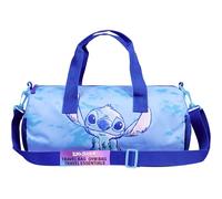 Disney Stitch Bolsa Deporte Niño Niña 39.5×19.5cm, Bolsa de Viaje con Correa Ajustable, Deporte, Colegio, Regalos para Niños (Azul Stitch)