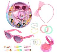 Disney Stitch Bolso Bandolera Bolsa Niña con Gafas de Sol UV400 y Accesorios Pelo Bolso con Accesorios para Niñas (Princesses Rosa)