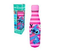 Disney Stitch Botella Reutilizable, Acero Inoxidable Botella de Agua para Niñas, Diseño Stitch y Angel Botella de Viaje, Capacidad 500 ml | Rosa