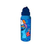 Disney Stitch Botella Reutilizable, Cantimplora Stitch Diseño Resistente, Botella de Agua para Niñas, Botella Viaje con Pajita, Capacidad 550 ml | Azul Oscuro