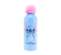 Disney Stitch Botella Reutilizable, Diseño Stitch, Aluminio Resistente Botella de Agua para Niñas, Botella de Viaje Infantil, Capacidad 500 ml | Azul