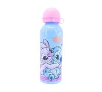 Disney Stitch Botella Reutilizable, Diseño Stitch y Angel, Aluminio Resistente Botella de Agua para Niñas, Botella de Viaje Infantil, Capacidad 500 ml | Multicolor