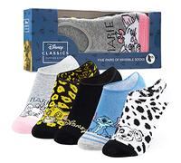 Disney Stitch Calcetines Invisibles Niña, Pack de 5, 27-30 EU, Calcetines Bajos con Antideslizante en el Talón, Regalos Niñas (Multicolor)
