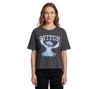 Disney Stitch Camiseta Cortada de Mujer de Manga Corta | Camiseta Gráfica Cortada | Regalo de Mercancía de la Película Lilo & Stitch para Adultos y Adolescentes