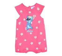 Disney Stitch Camiseta y Pantalón Corto para Bebe Niña, Diseño 'Aloha' Pijama Mono Corto Conjunto Una Pieza para Bebe Niñas, Tallas 6 a 24 Meses