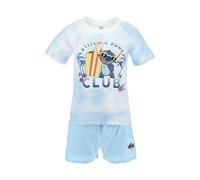 Disney Stitch Camiseta y Pantalón Corto para Mujer, Pijama Algodón Suave, Diseño 'Surf Club' Stitch Conjunto 2 Piezas, Regalo para Mujer y Adolescentes | Azul | Talla XL